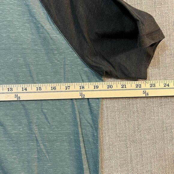 Men's Urban Pipeline The Awesomely Soft Ultimate Henley Tee Grey & Blue Size M - Picture 3 of 5